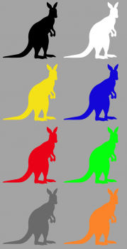 Aufkleber Känguru